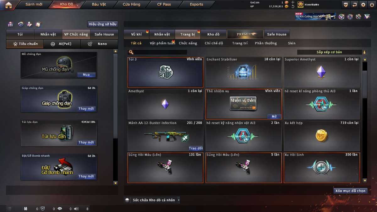 shop acc cf uy tin gia re